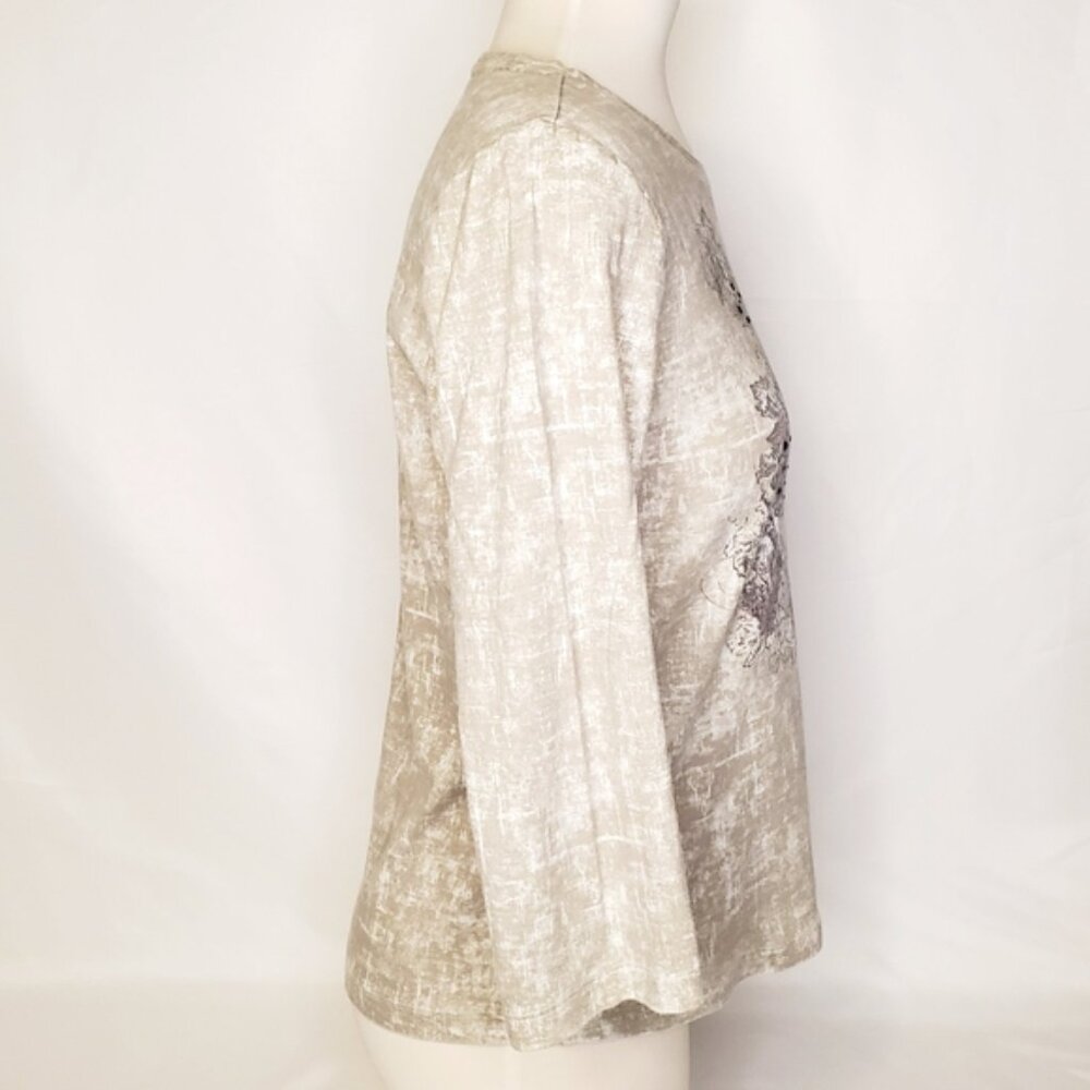 Nicole Miller 3/4 Sleeve Cotton Top - Picture 5 of 9